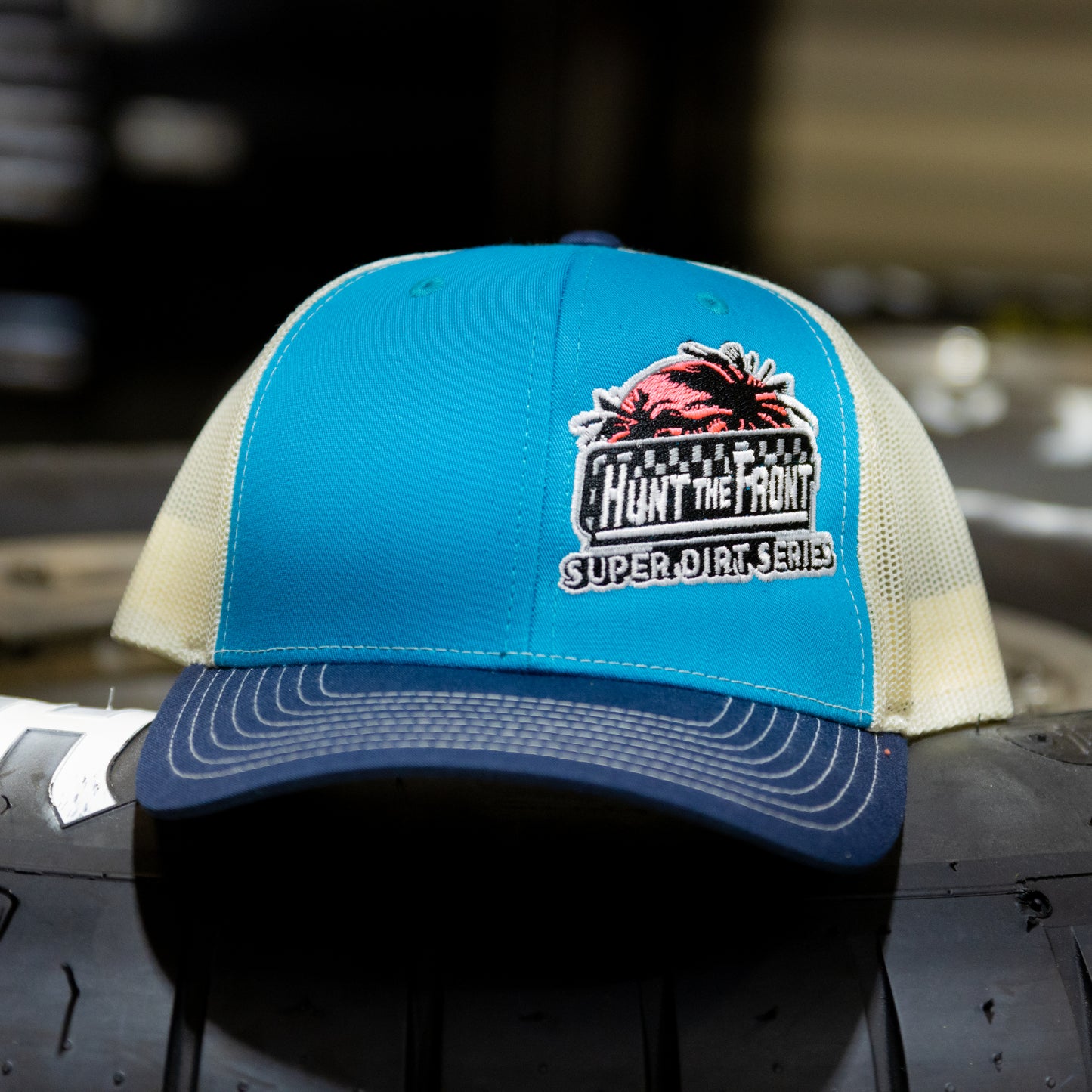 HTF Super Dirt Series Teal Trucker Hat