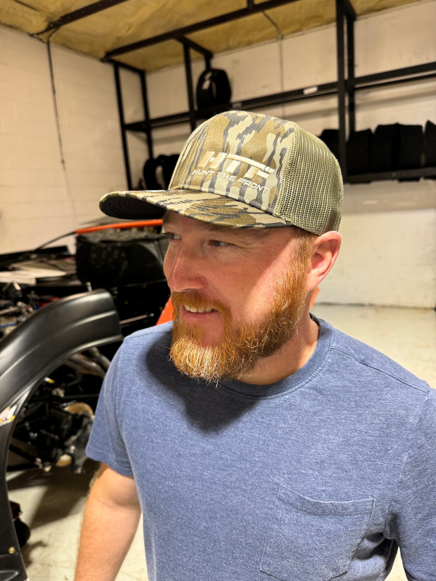Camo HTF Logo Trucker Hat