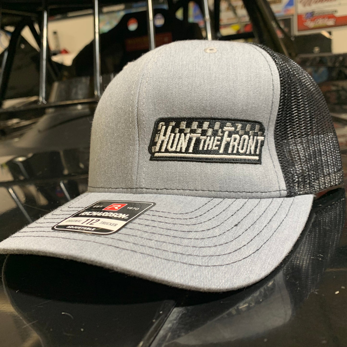 Original Logo Trucker Hat - Heather Gray Black Mesh