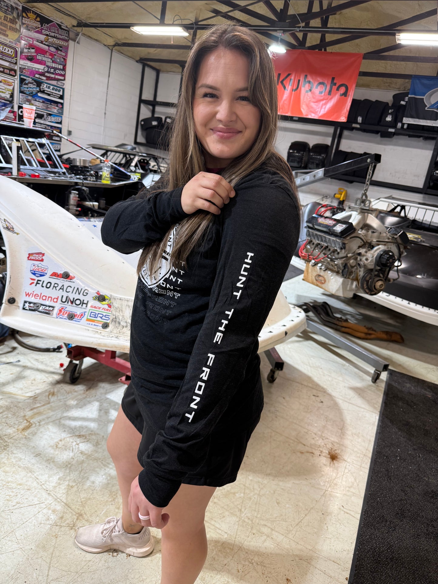 Circle Logo Hooded Long Sleeve T-shirt