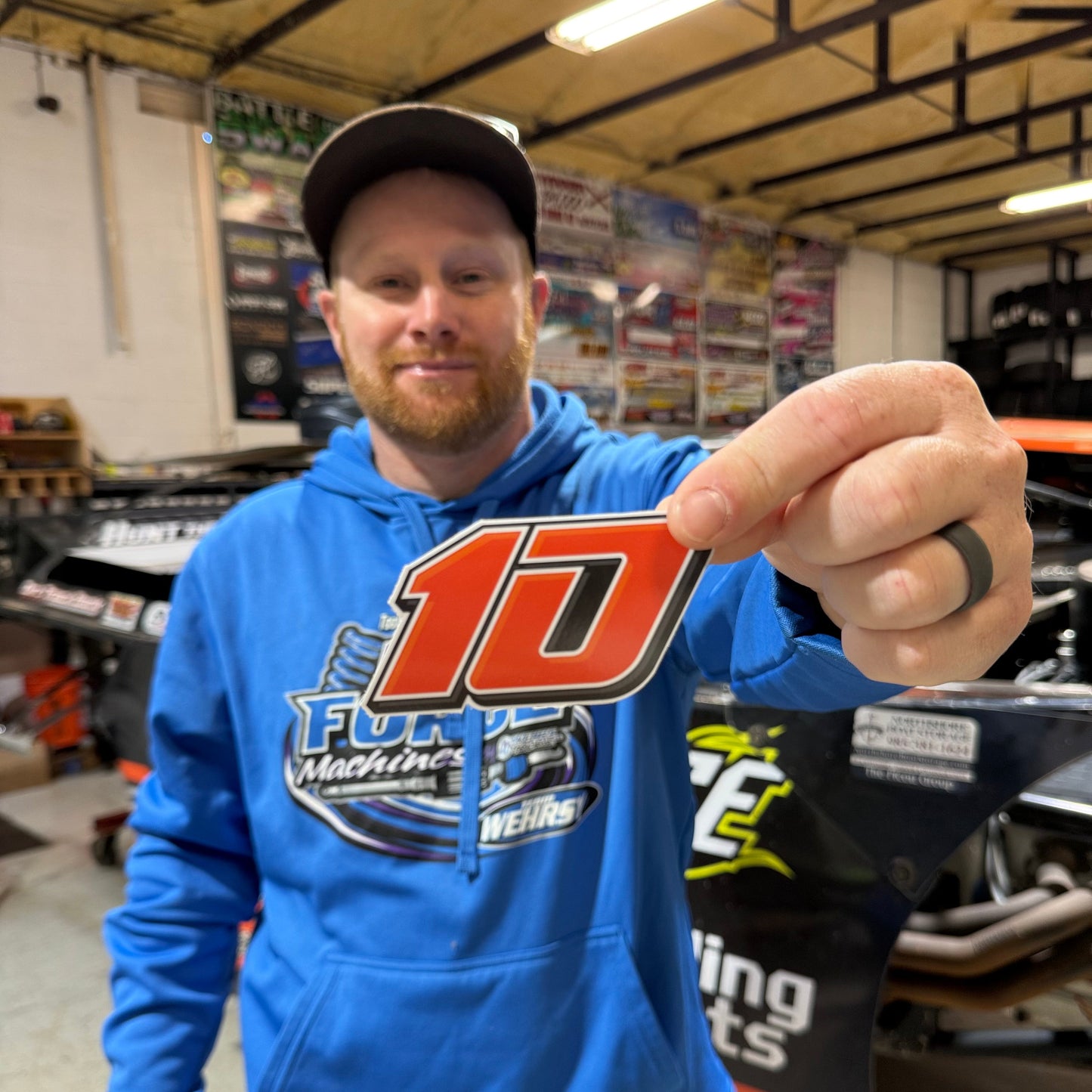 Orange #10 Mini decal