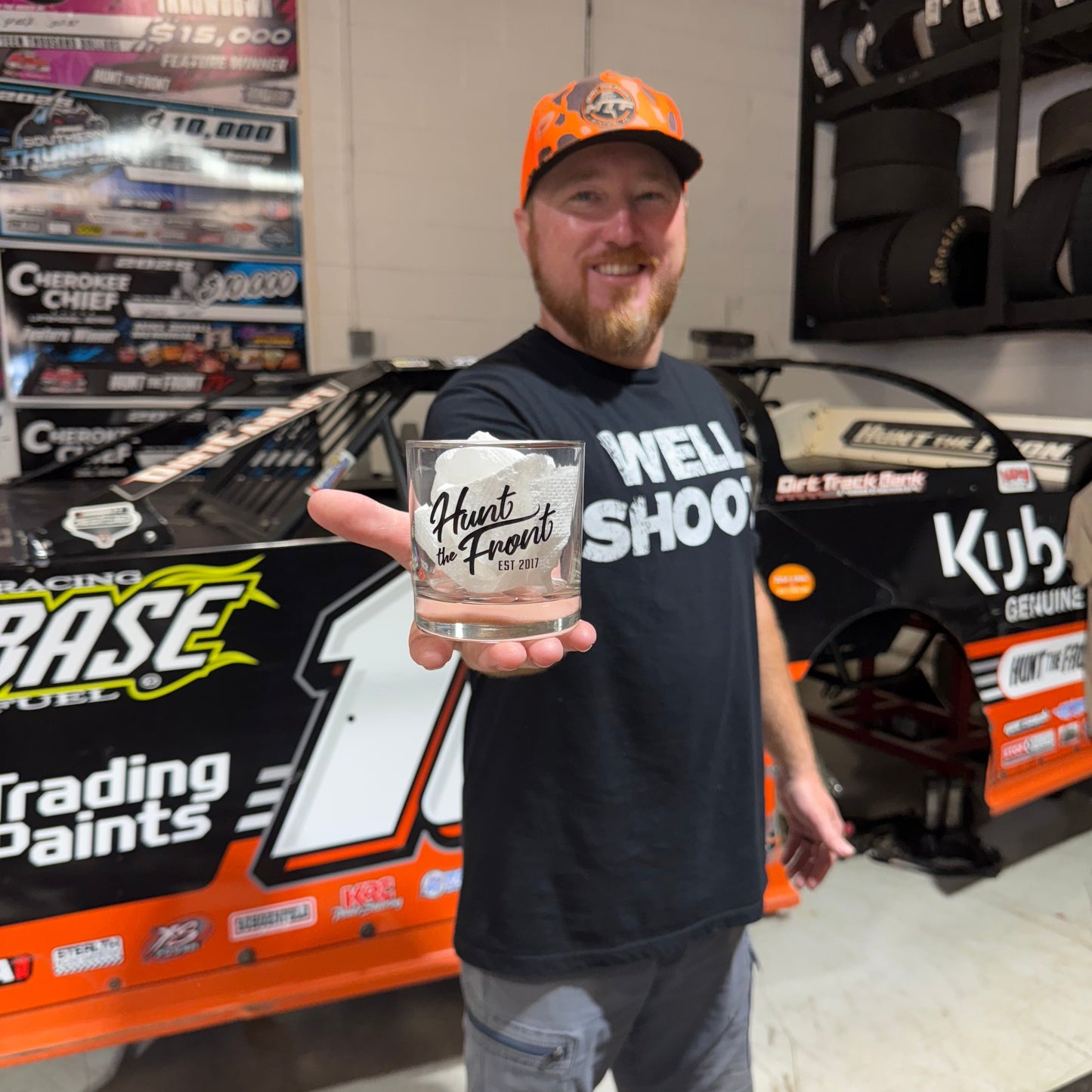 Hunt The Front 11oz Whiskey Glass