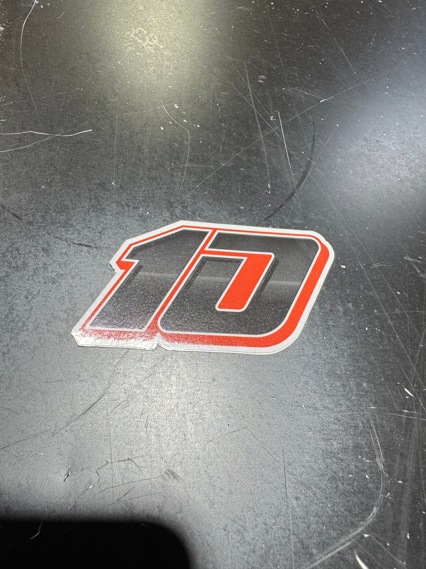 Black #10 Mini decal