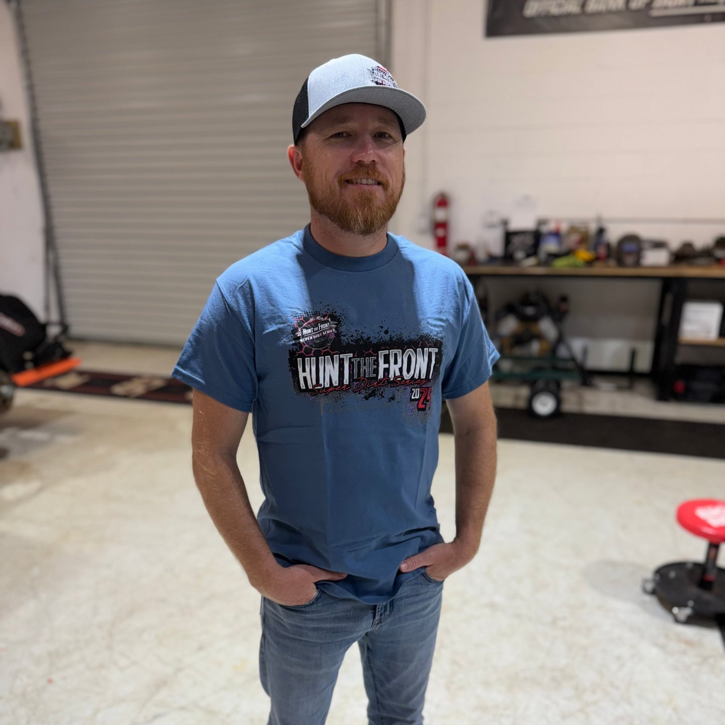 Super Dirt Series Adult Blue Honeycomb Shirt