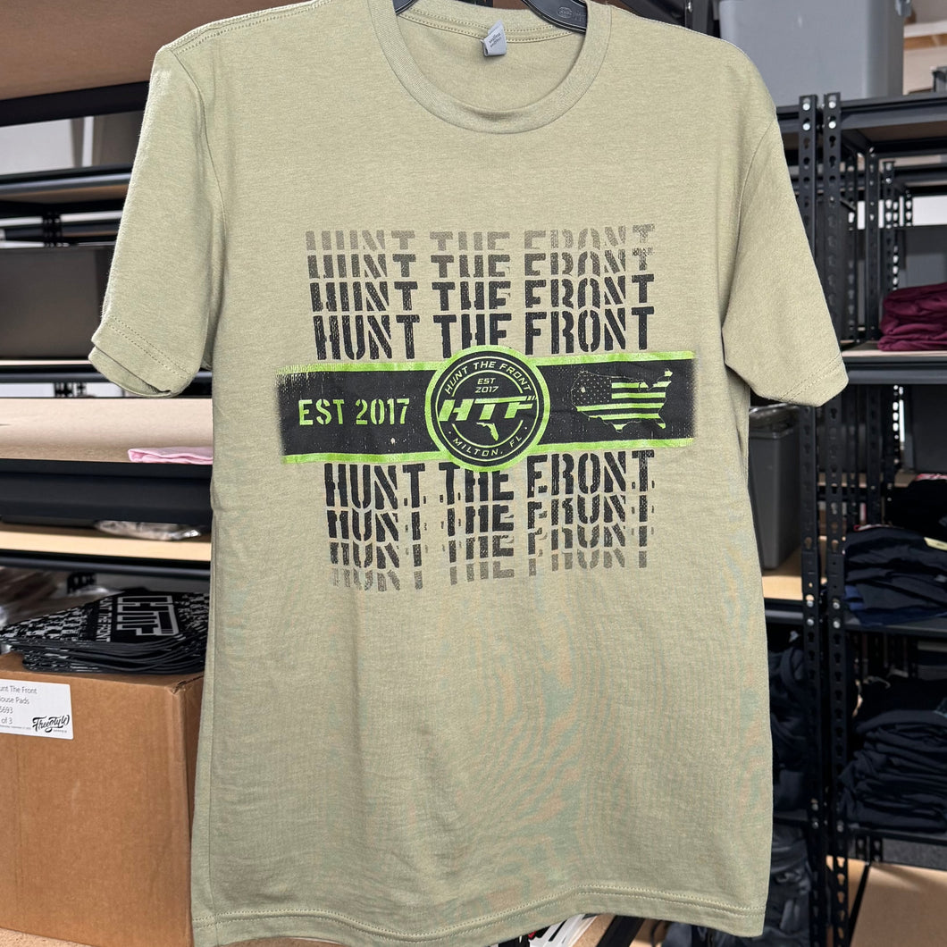 Hunt The Front Army Green Lifestyle Tee