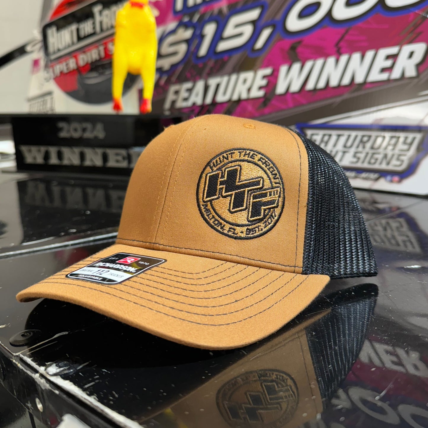 HTF Circle Logo Caramel Trucker Hat