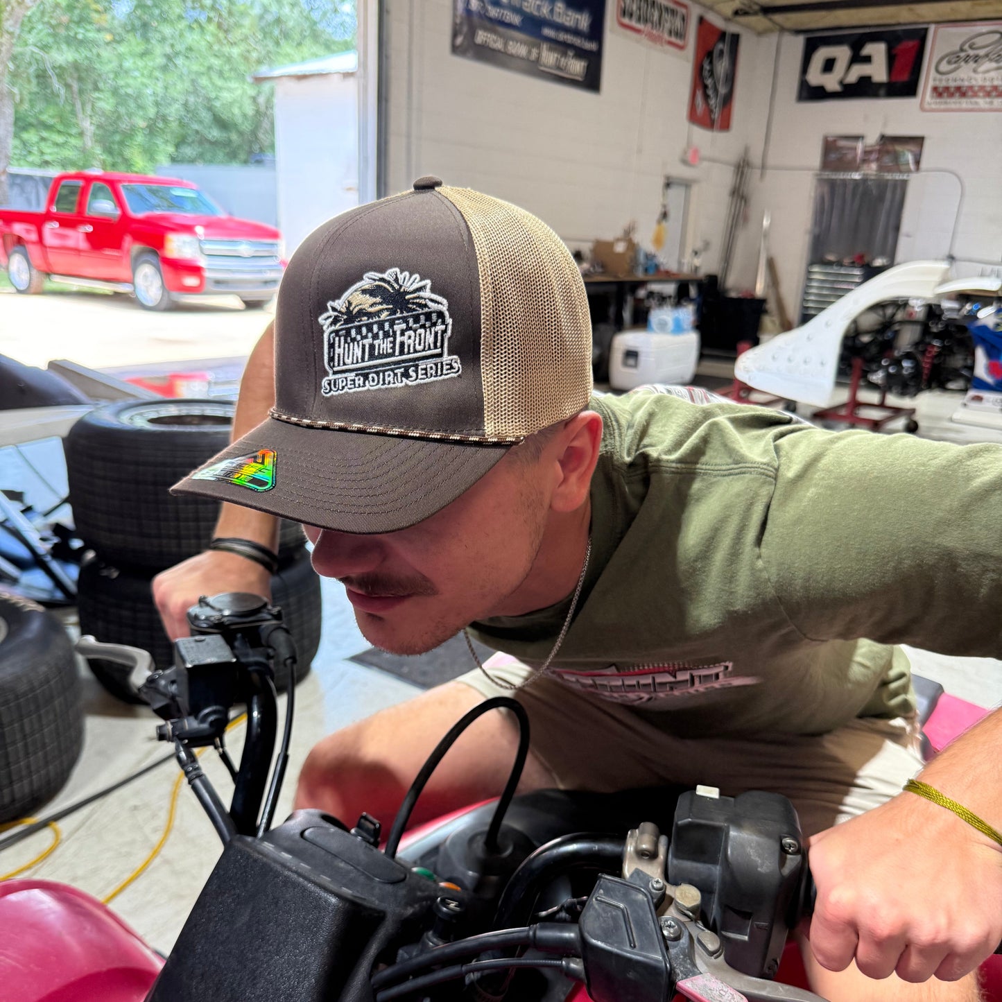 HTF Super Dirt Series Braided Trucker Hat
