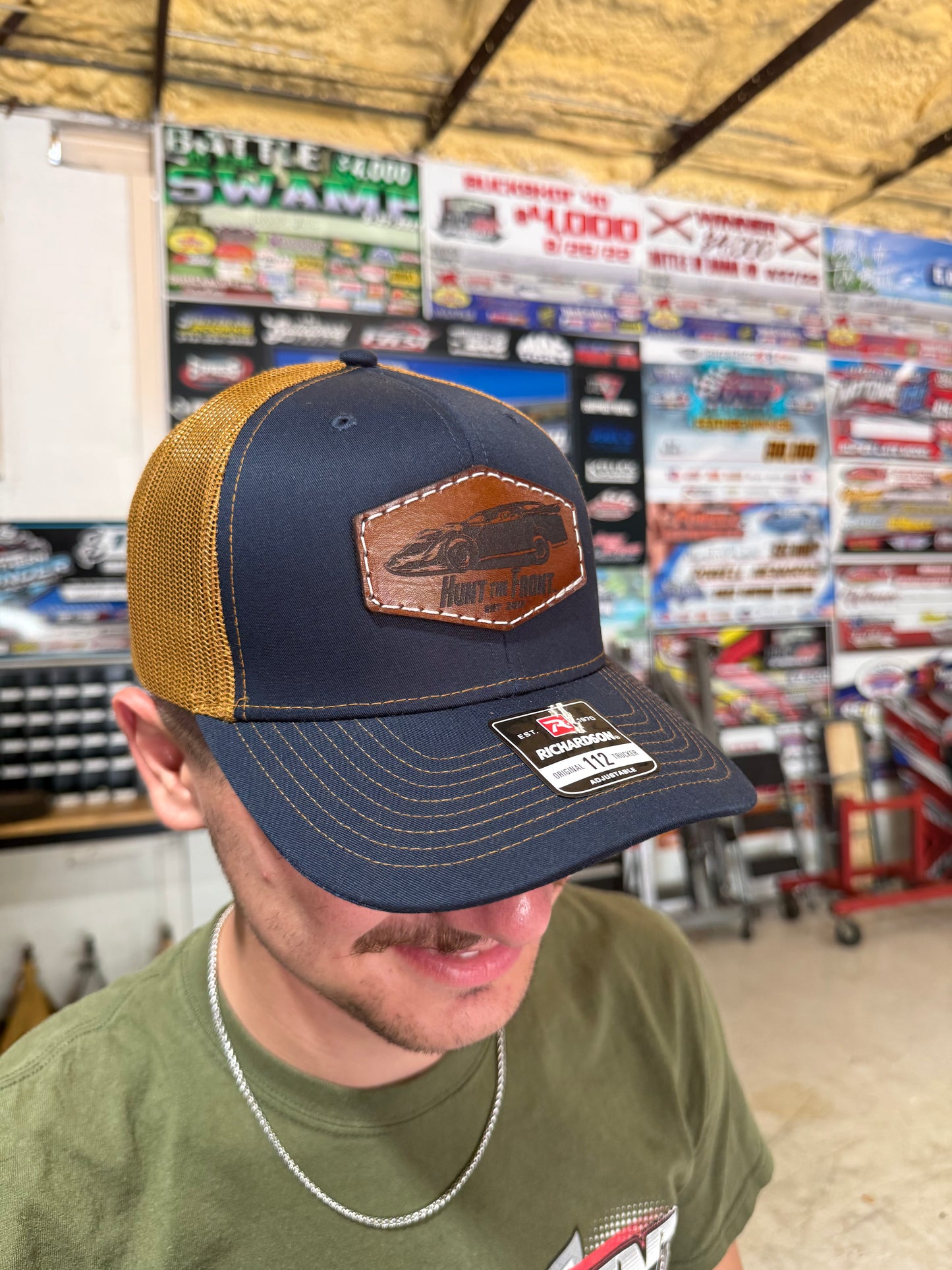 Dirt Late Model Leather Patch Hat