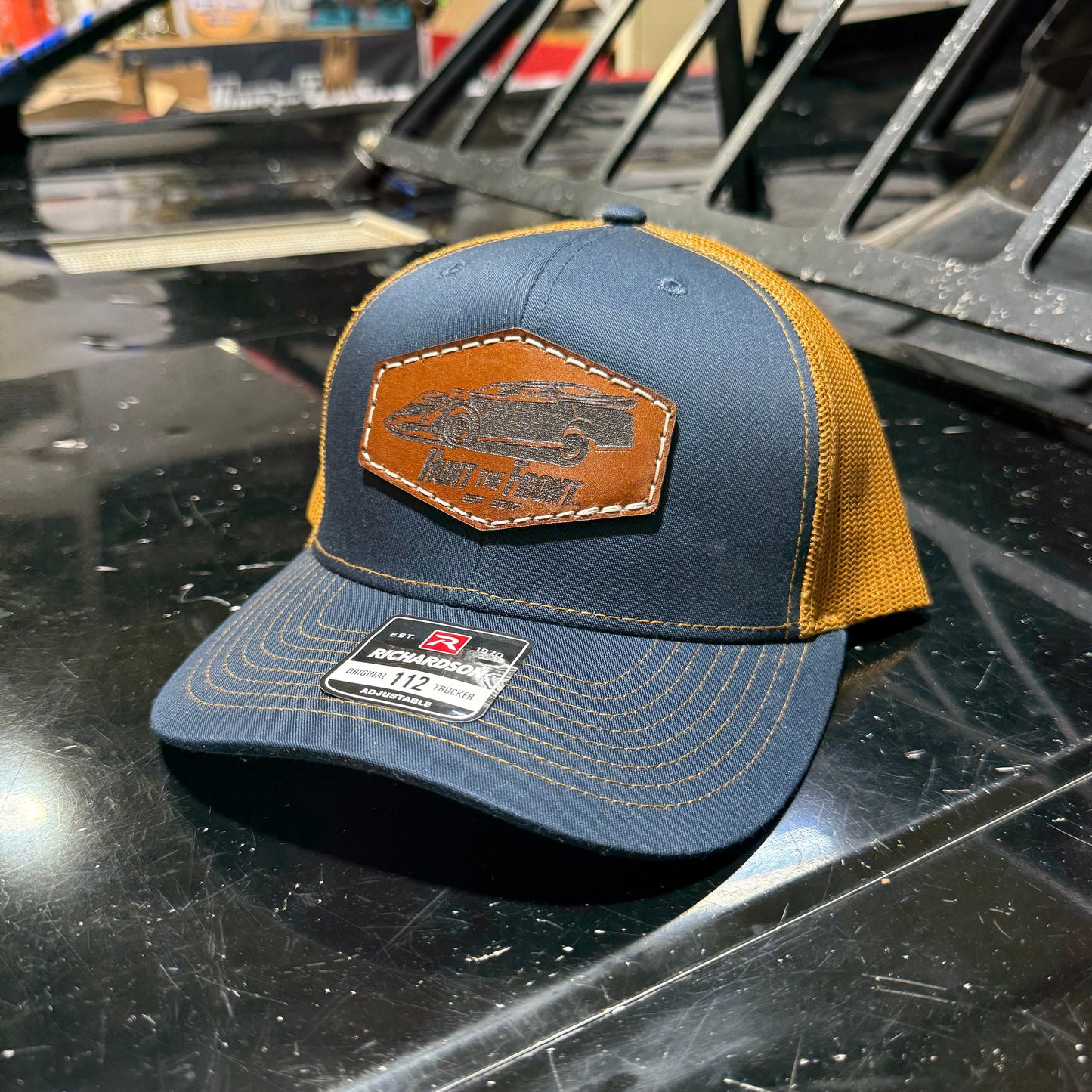 Dirt Late Model Leather Patch Hat