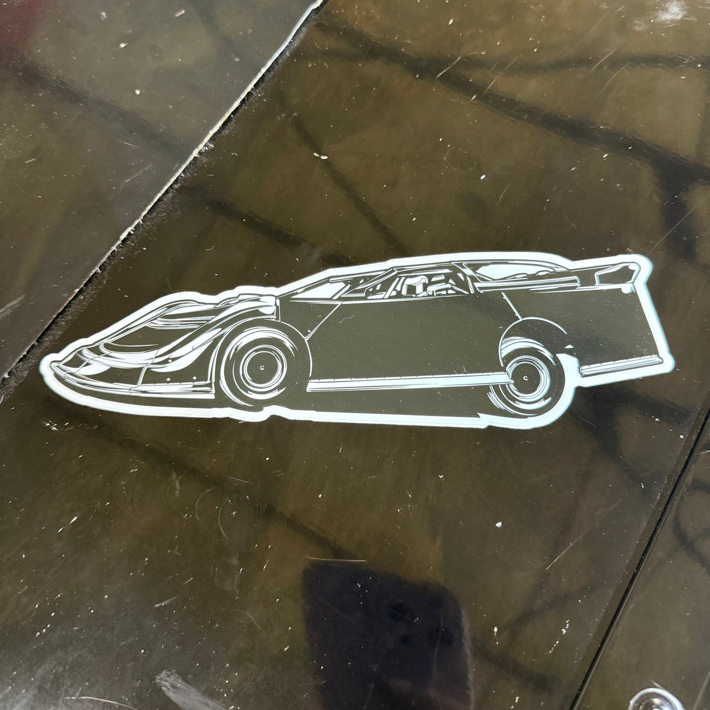 Dirt Late Model Silhouette decal