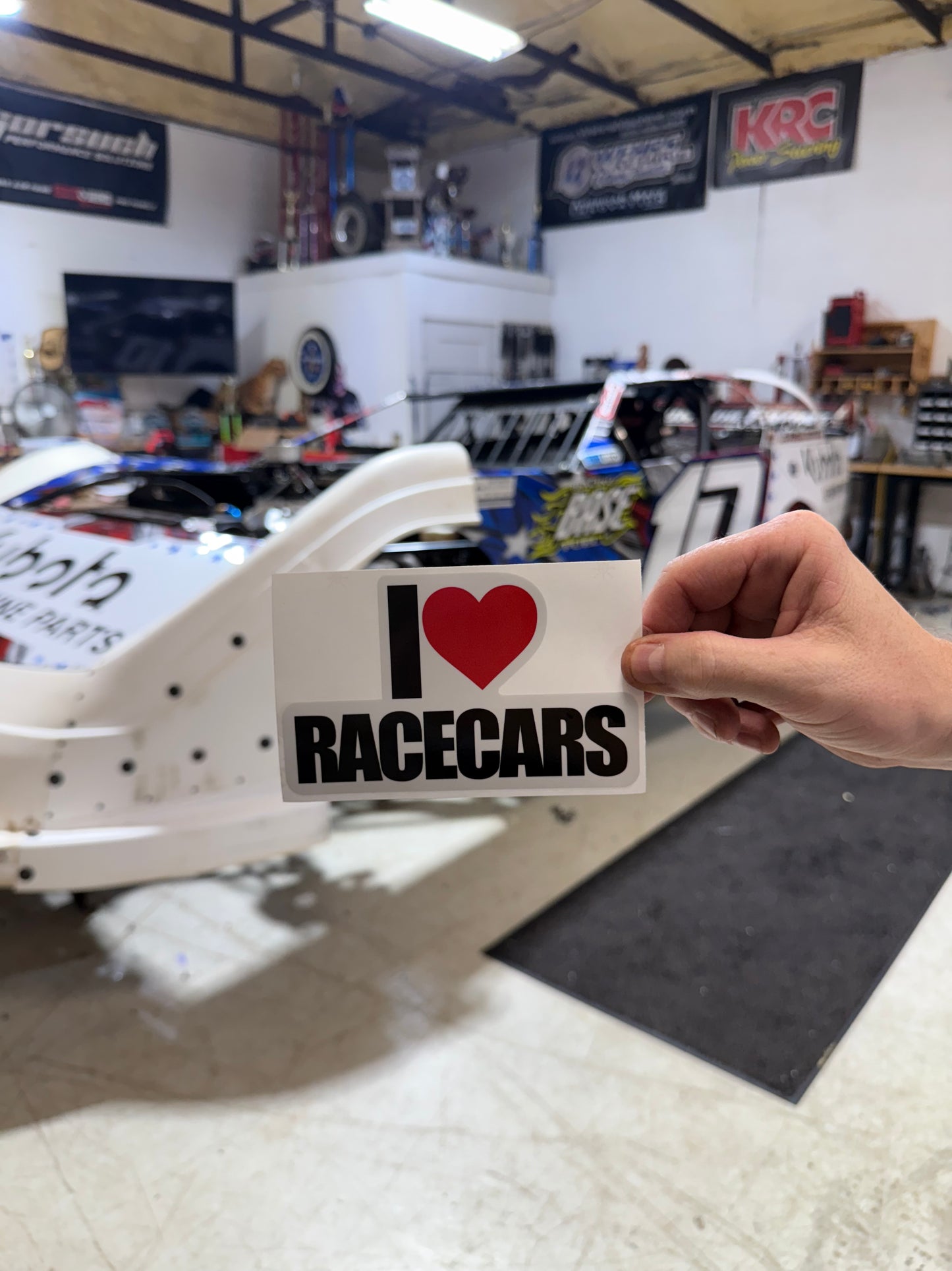 I (heart) Racecars Decal