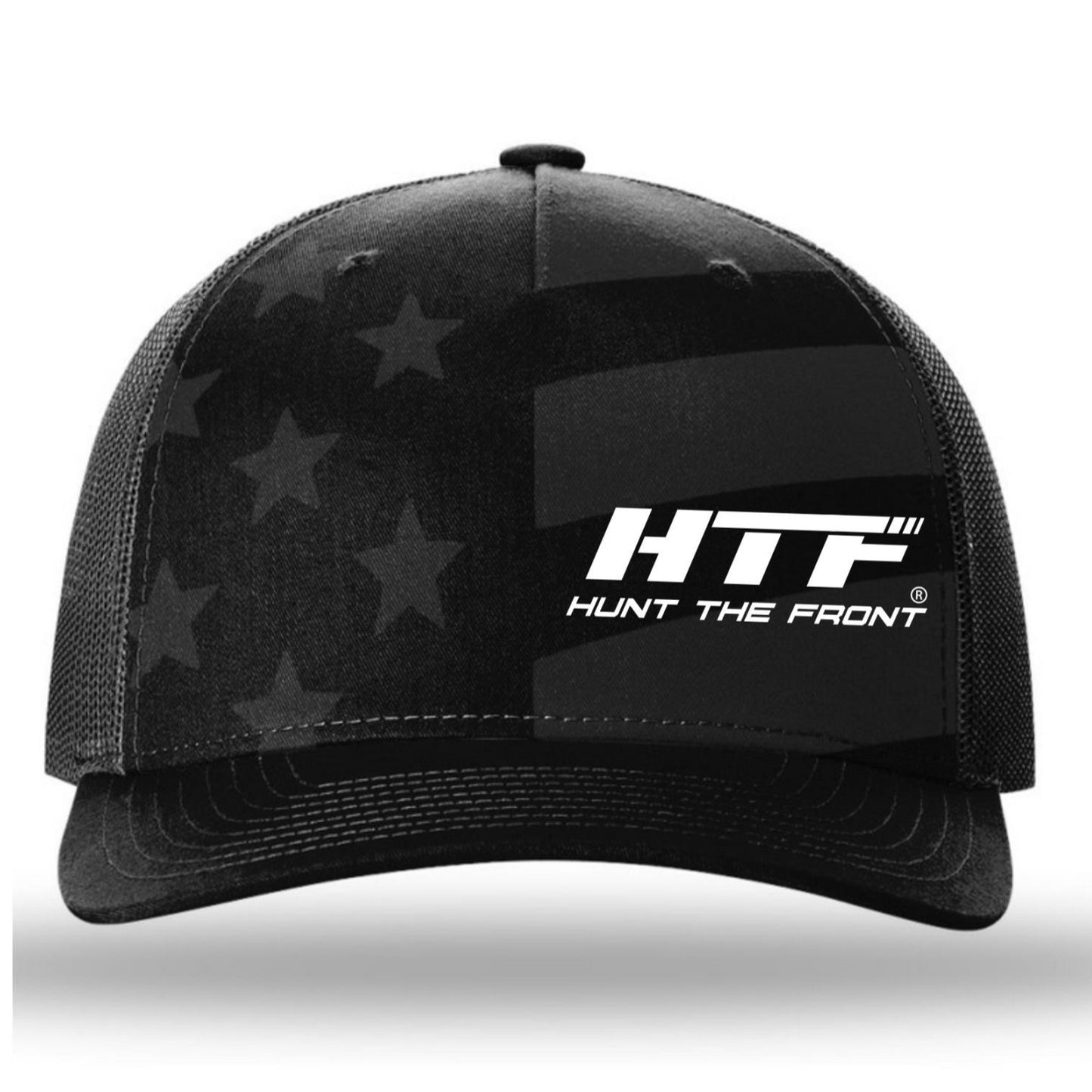 White HTF Black Stars & Stripes Hat