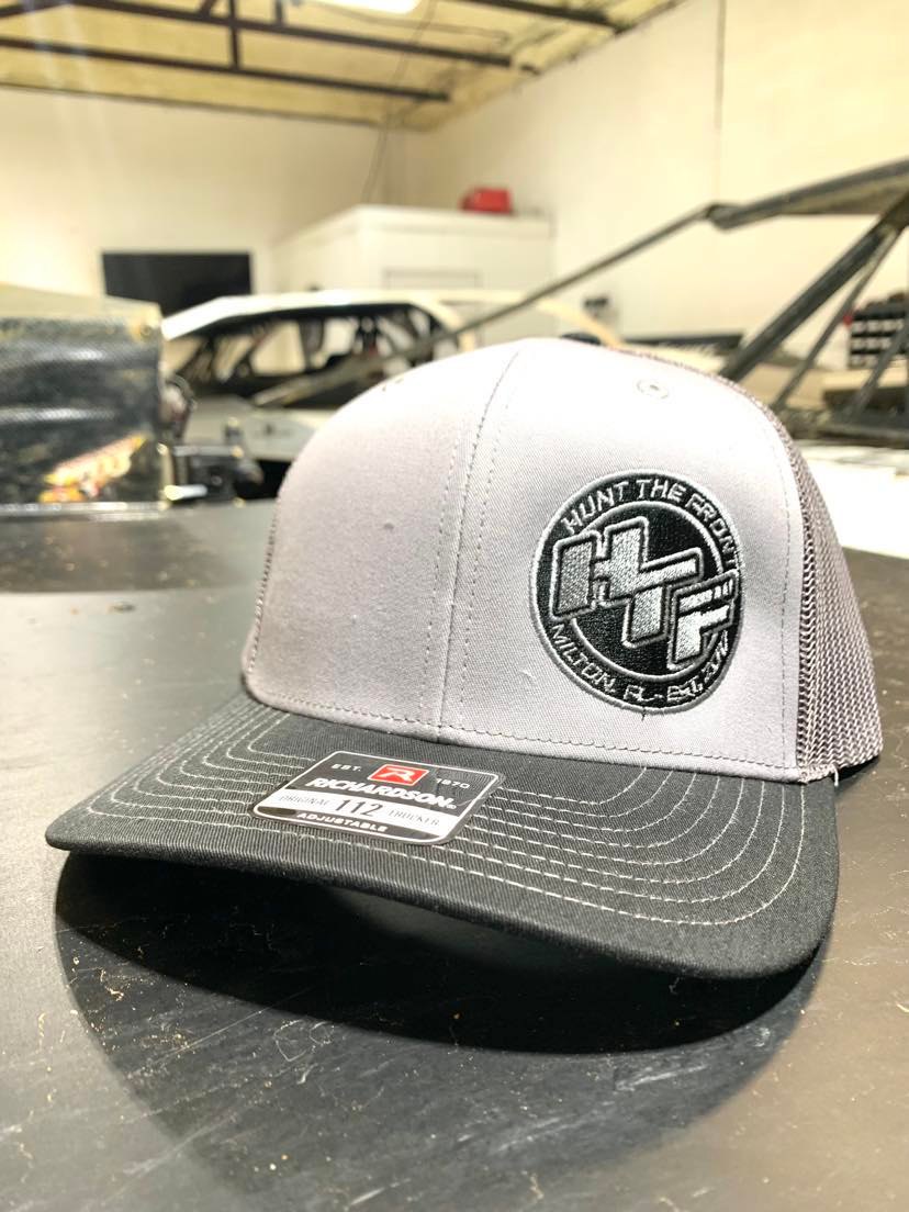 Slanted HTF Circle Logo Trucker Hat - Gray