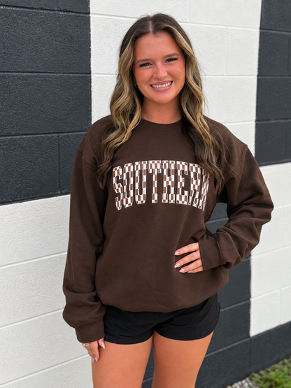 Checkered Southern Crewneck