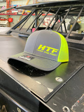 Load image into Gallery viewer, HTF Trucker Hat - Neon Yellow &amp; Green
