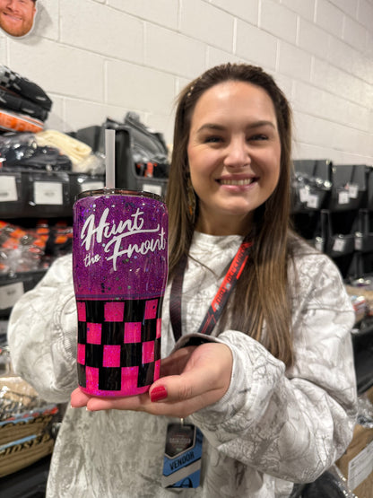 20oz Hunt The Front Script Curved Tumbler