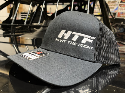 HTF Trucker Hat - Black with White Letters