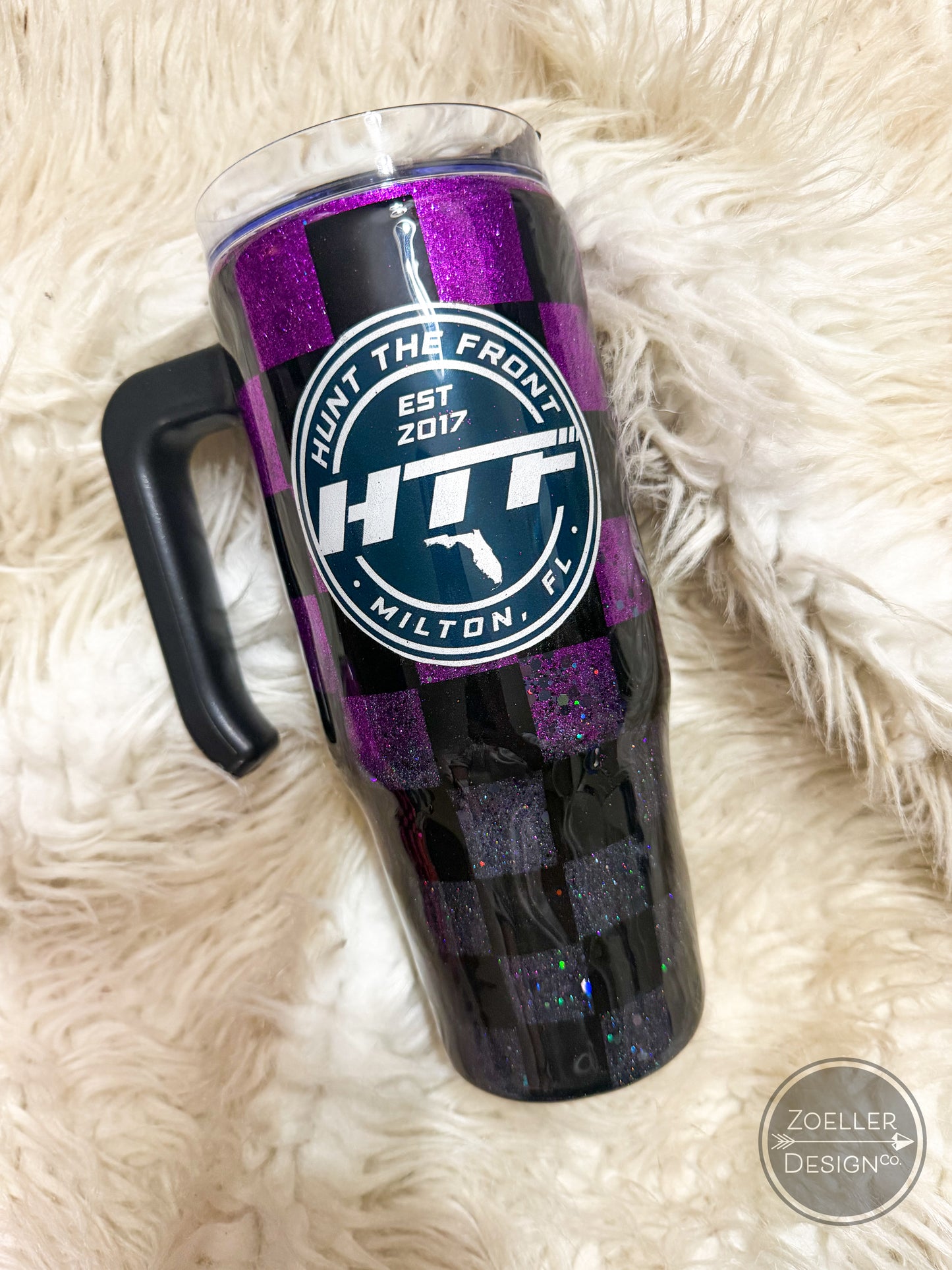 30oz Circle Logo Checkered Ombre Tumbler