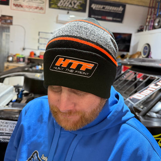 HTF Logo Orange Striped Beanie