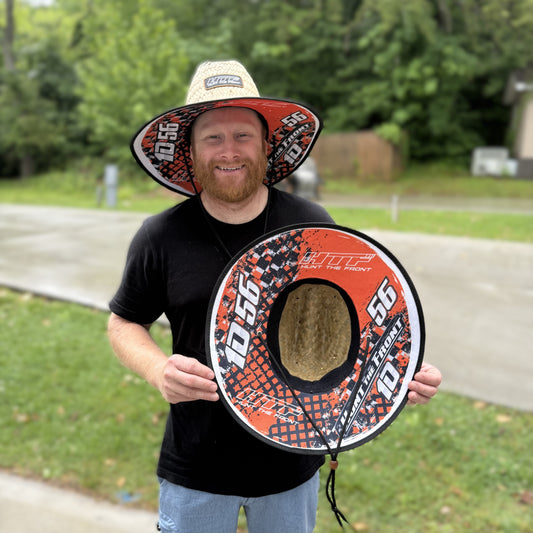 Hunt The Front Orange Driver Straw Hat