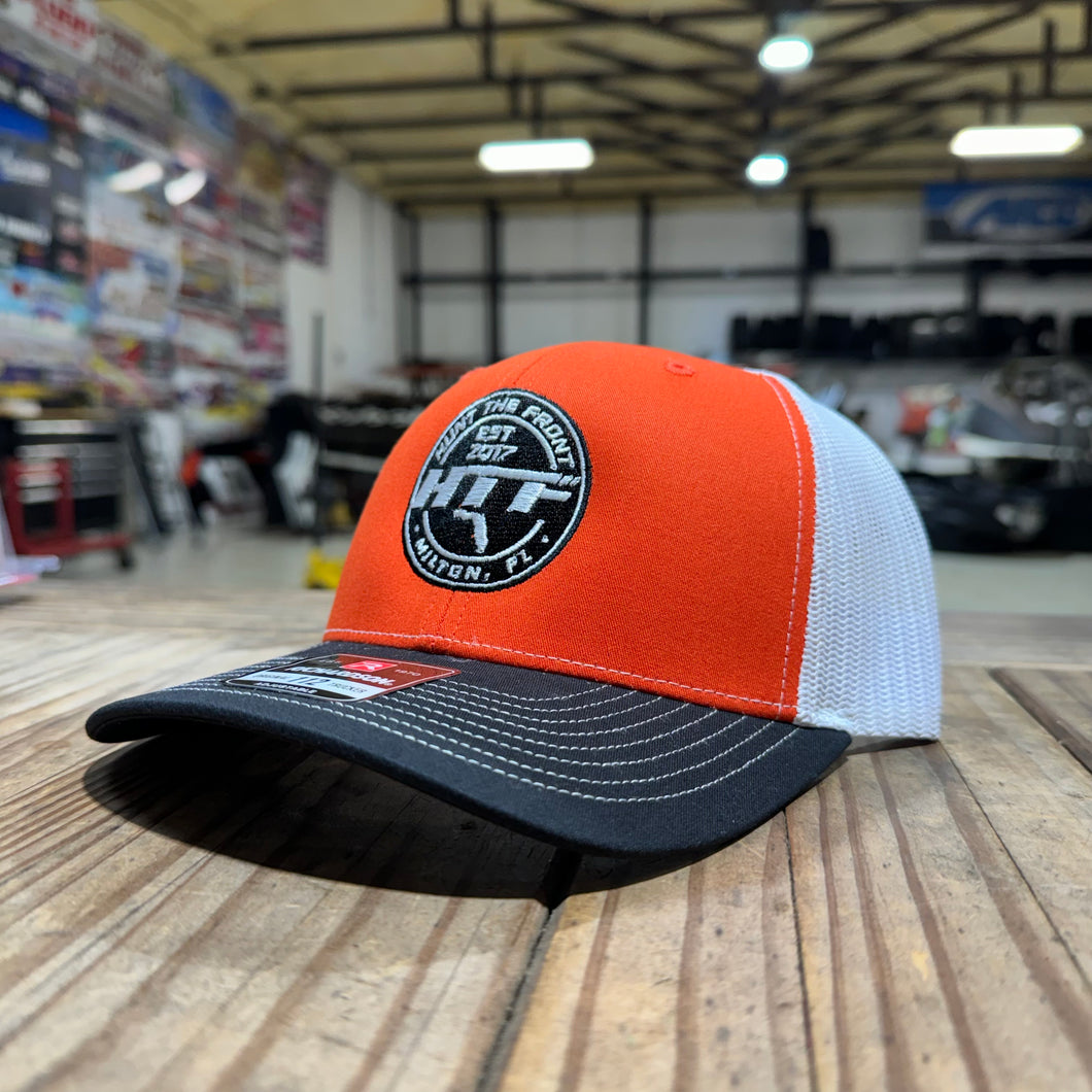 Orange HTF Circle Logo Tri-Color Trucker Hat