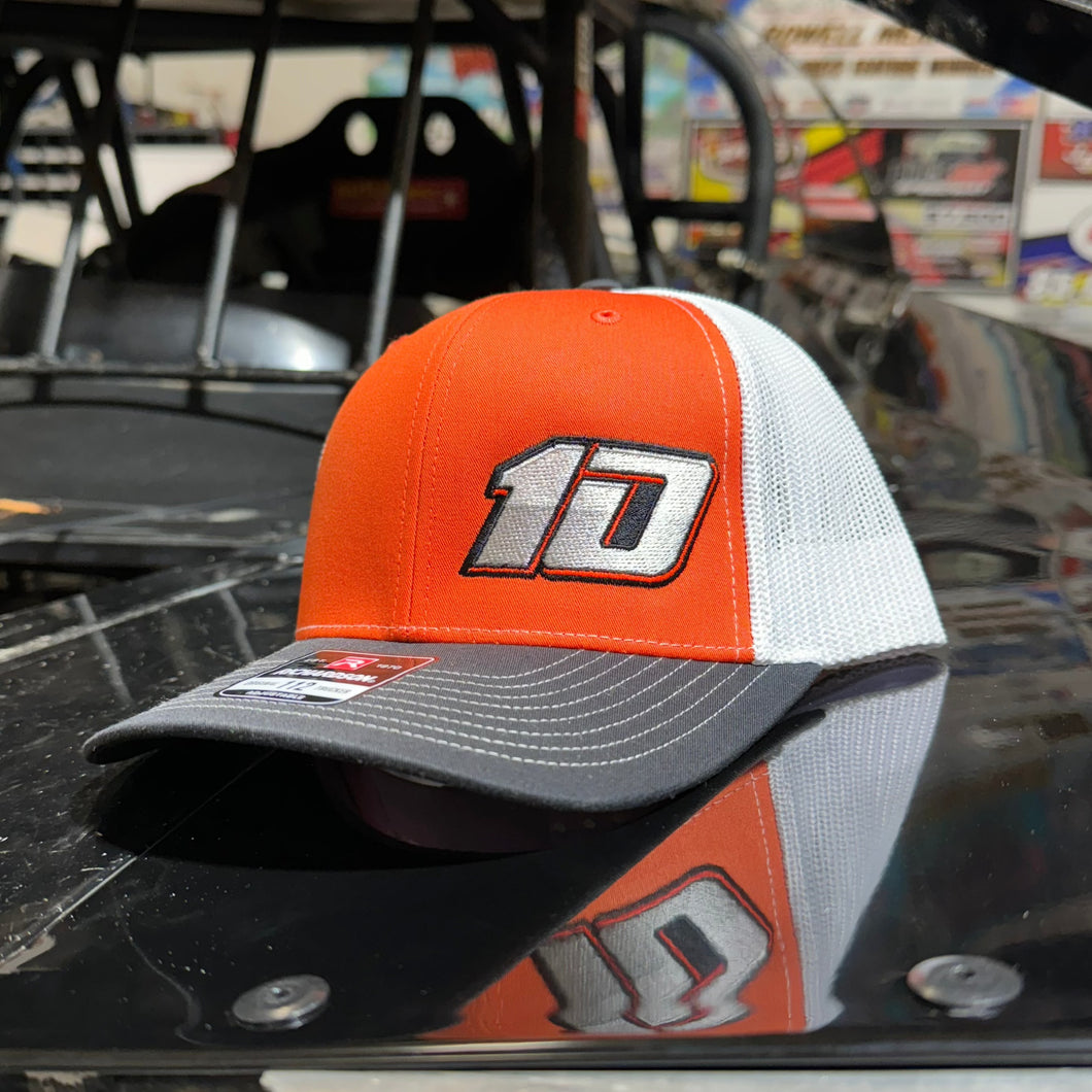 Orange #10 Trucker Hat