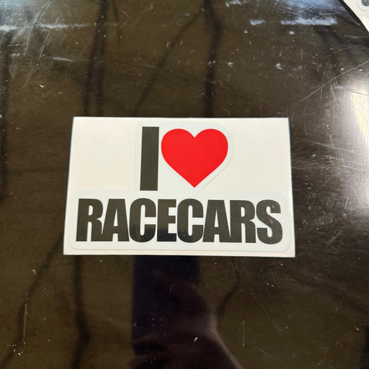 I (heart) Racecars Decal