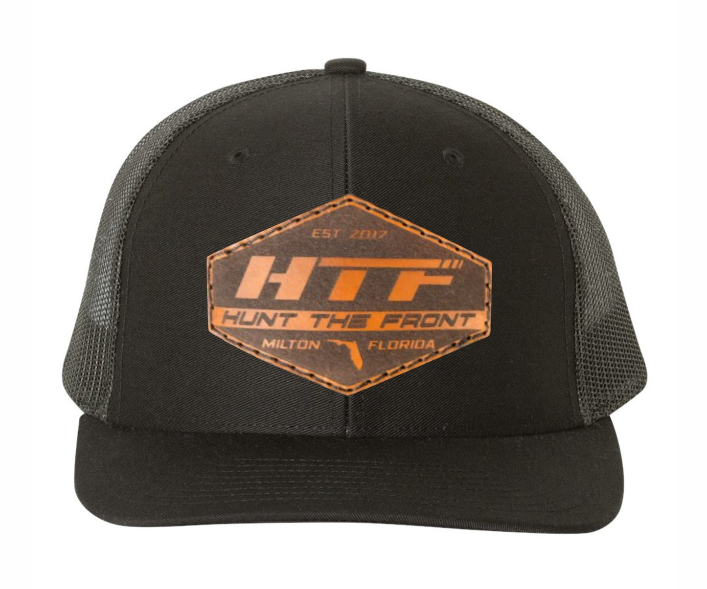 Leather Patch Hat - Black