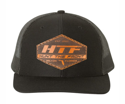 Leather Patch Hat - Black