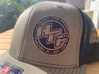 Slanted HTF Circle Logo Trucker Hat - Loden Green