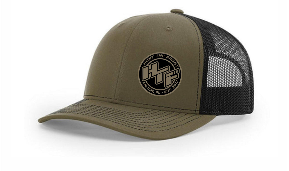 Slanted HTF Circle Logo Trucker Hat - Loden Green