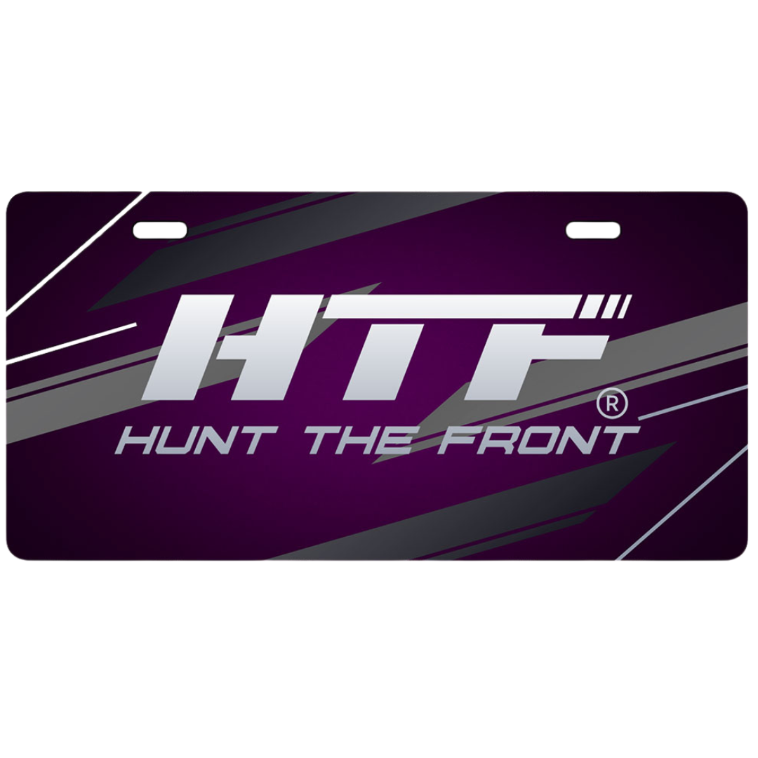 HTF Purple & Black License Plate