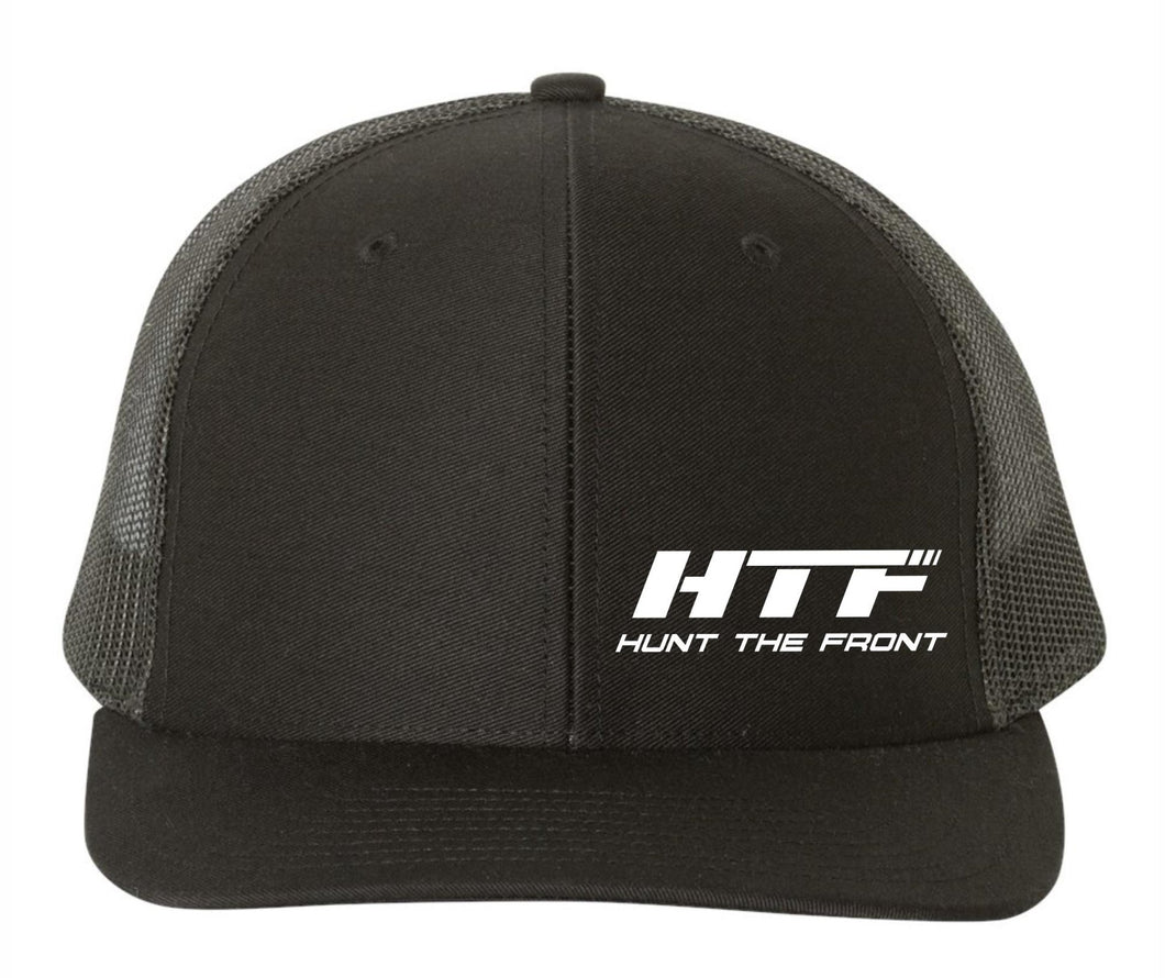 HTF Trucker Hat - Black with White Letters