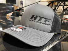 Load image into Gallery viewer, HTF Trucker Hat - Charcoal Gray with Black Letters
