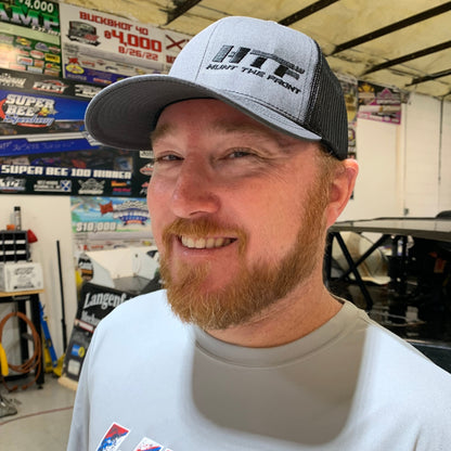 HTF Trucker Hat - Charcoal Gray with Black Letters