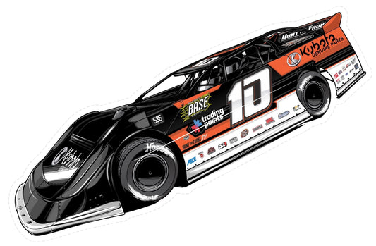 2024 LARGE Car Cut-Out Black and Orange Wrap
