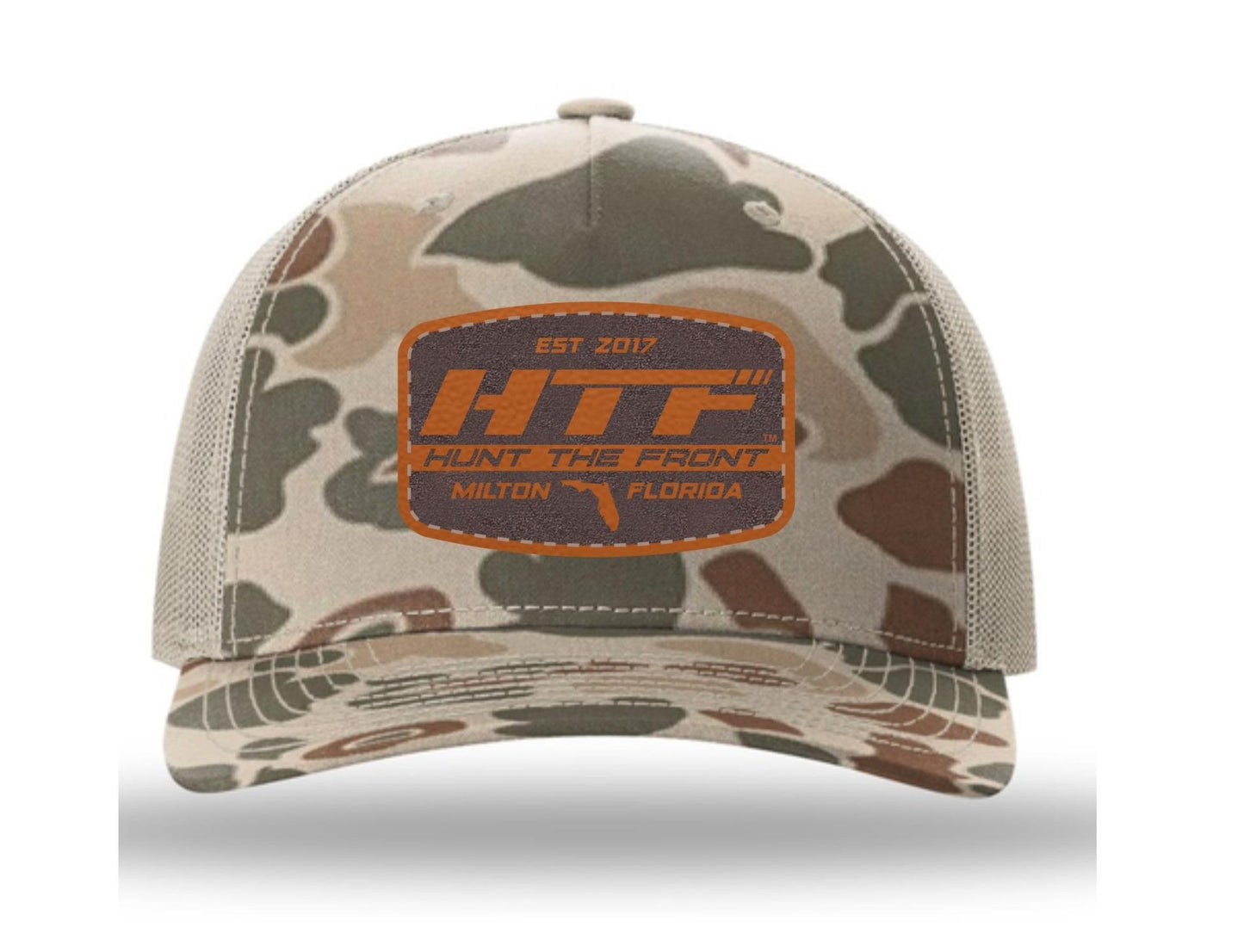 Leather Patch Harvest Duck Camo Trucker Hat