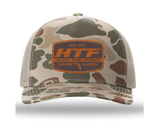 Leather Patch Harvest Duck Camo Trucker Hat