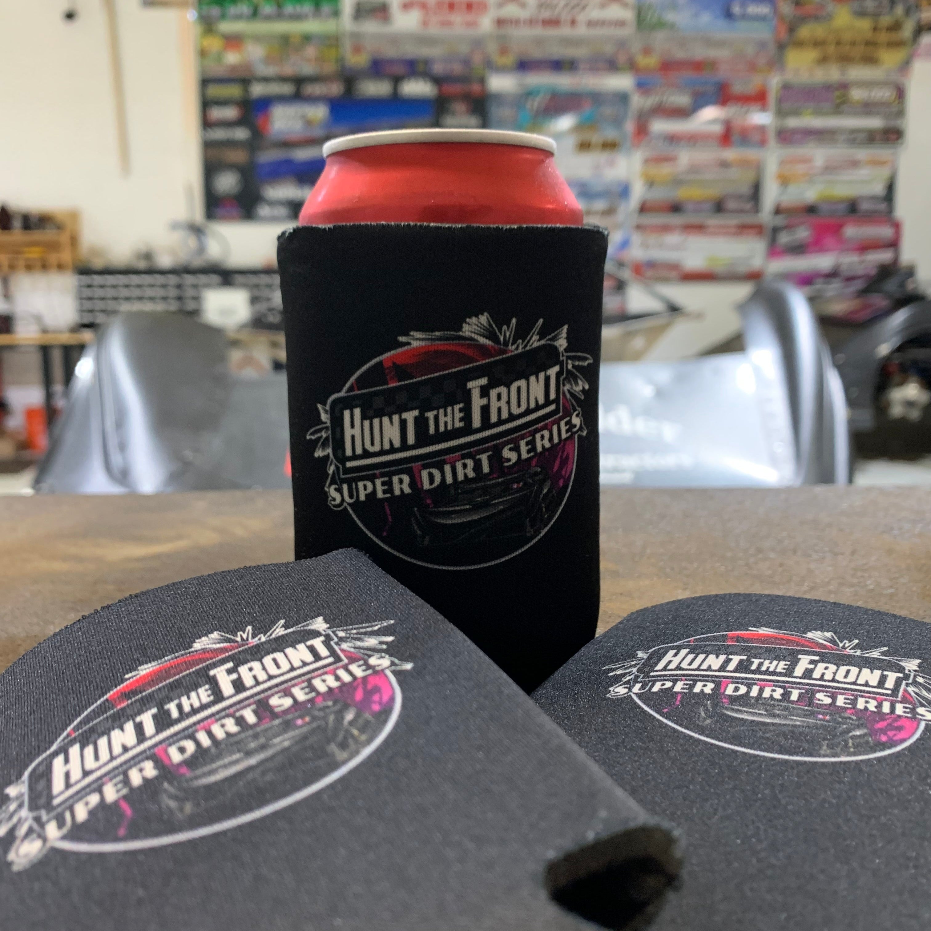 HTF Super Dirt Series Koozies – Hunt the Front